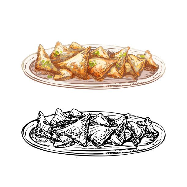 煎馄饨盘，老式孵化图片下载