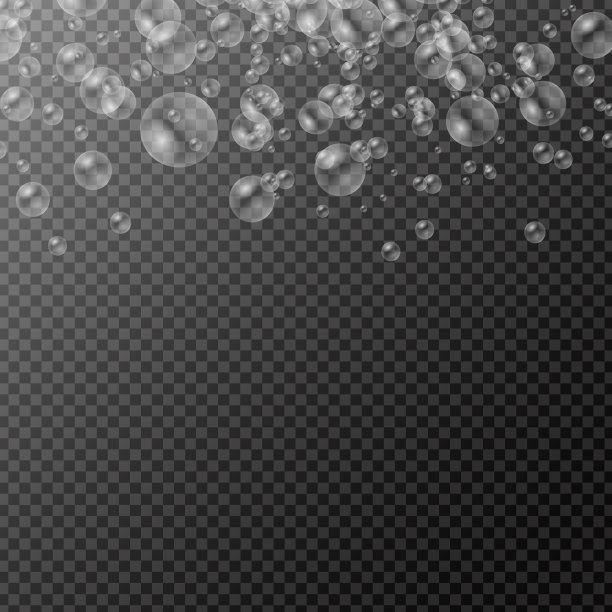 一套现实的彩色水肥皂泡沫图片下载