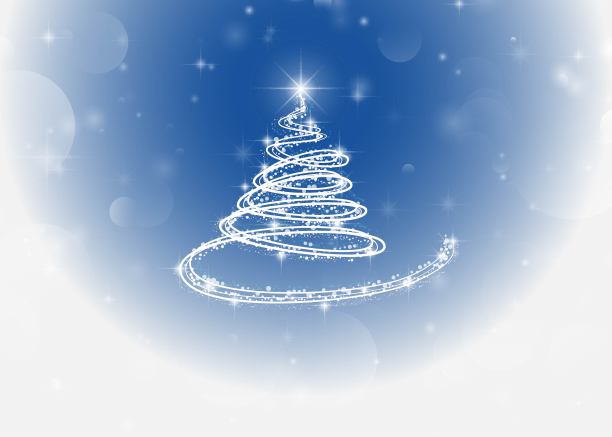 圣诞卡蓝色背景图片下载