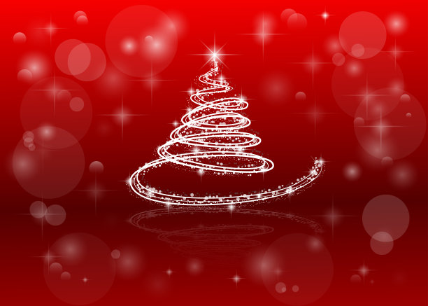 圣诞贺卡红色背景图片下载