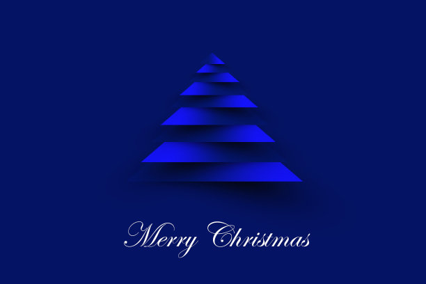 圣诞贺卡与3D树图片下载