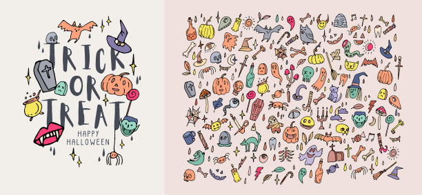 helloween的图标和元素集合图片下载