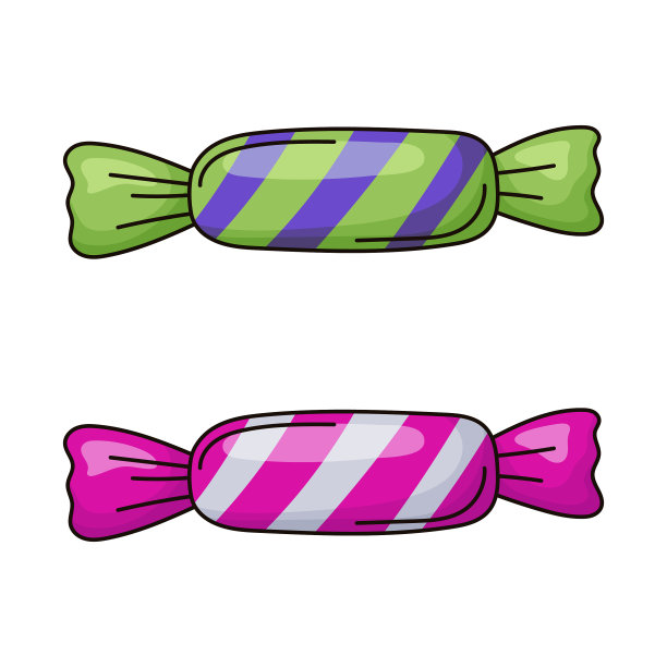 简单孤立的两个糖果在一个图片下载