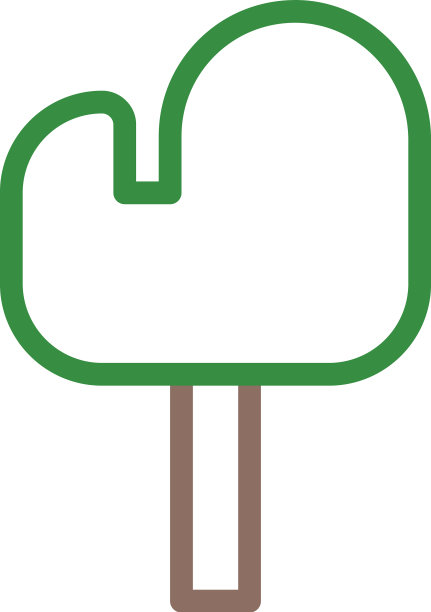 和标志树的多色风格图标完美图片下载