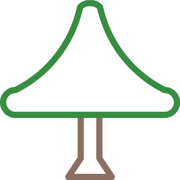 和标志树的多色风格图标完美图片下载