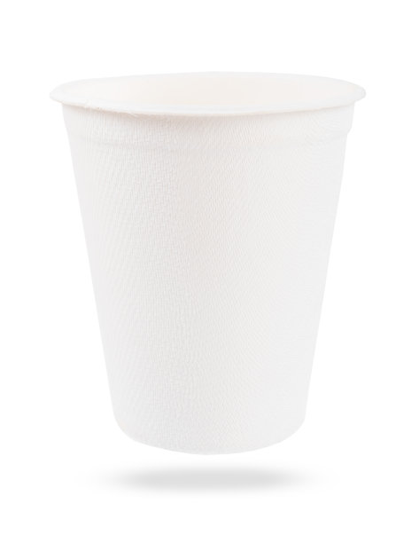 一次性纸饮料玻璃隔离在白色背景图片下载