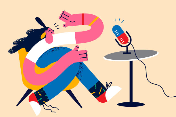 博客发言人和电台主持人的概念图片下载