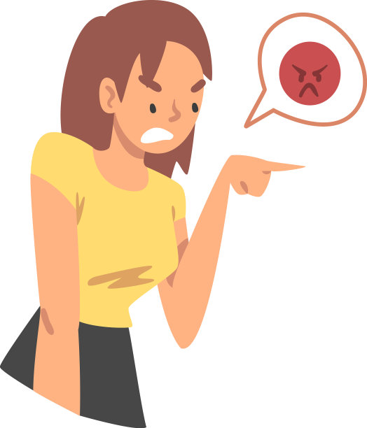 年轻愤怒的女人表达不满的性格图片下载