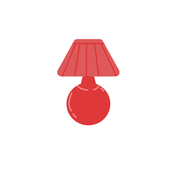 平面卡通夜灯灯室内图片下载