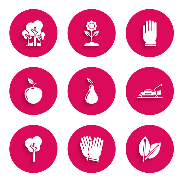 设置梨园手套树叶割草机树图片下载