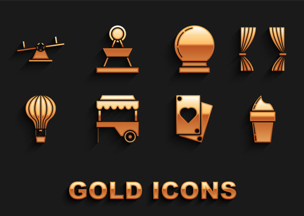 设置有遮阳篷窗帘的街头快餐车图片下载