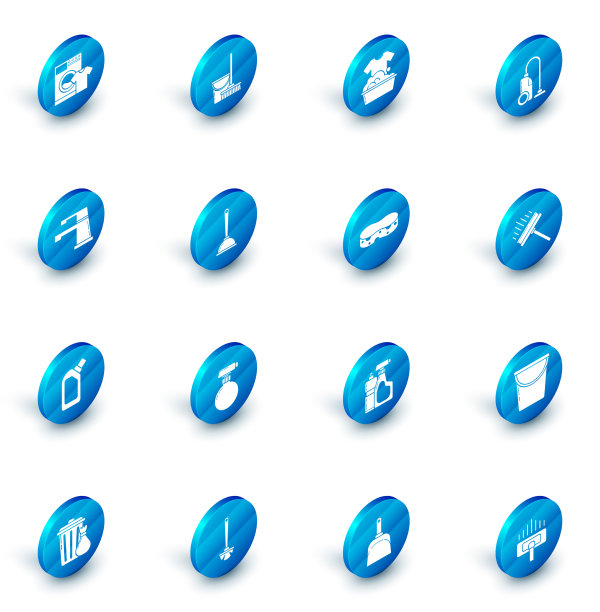 把拖把和水桶的塑料盆放上肥皂水图片下载