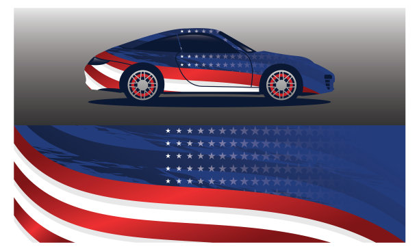 美式车身背景设计图片下载