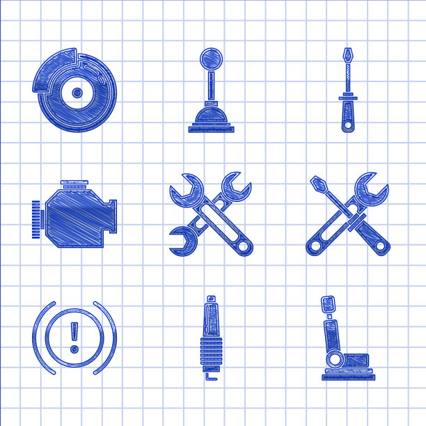 设置扳手汽车火花塞座螺丝刀和图片下载