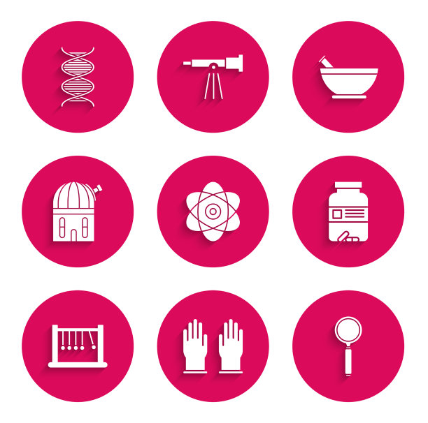 固定原子橡胶手套放大镜图片下载