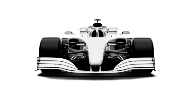 通用赛车(赛车)原型，逼真的渲染，隔离在白色上图片下载