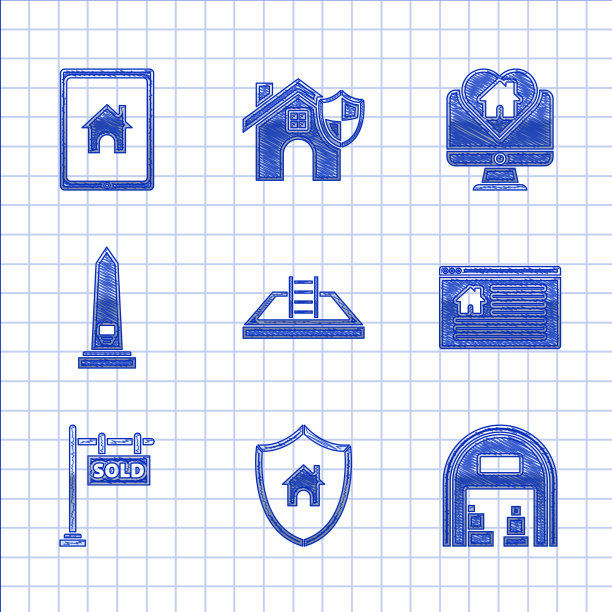 设置游泳池与梯子屋盾图片下载