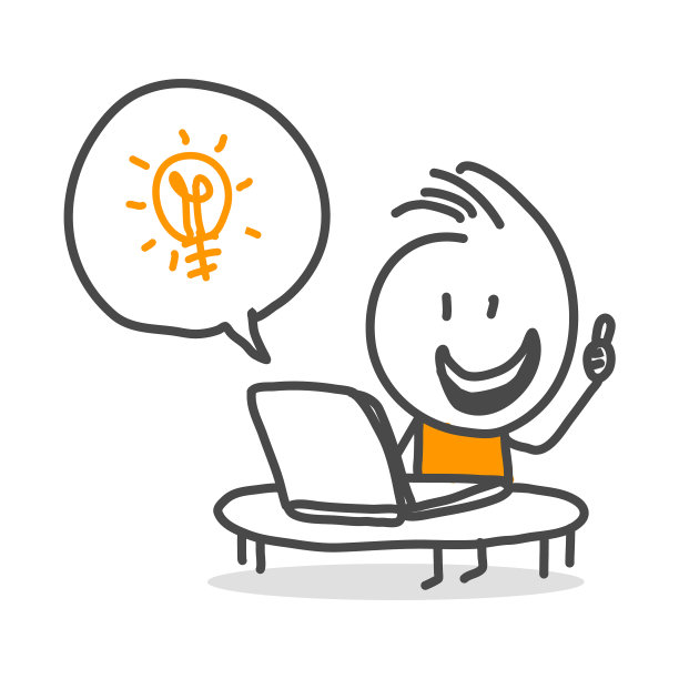 简笔画人物电脑笔记本电脑手绘涂鸦图片下载