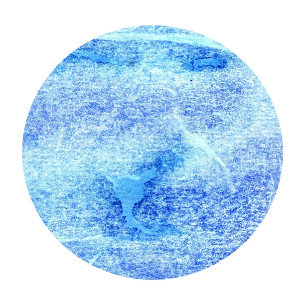 抽象水彩底色蓝色。手绘插图图片下载