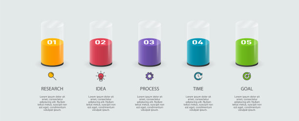 信息图形设计与图标和5个选项或图片下载