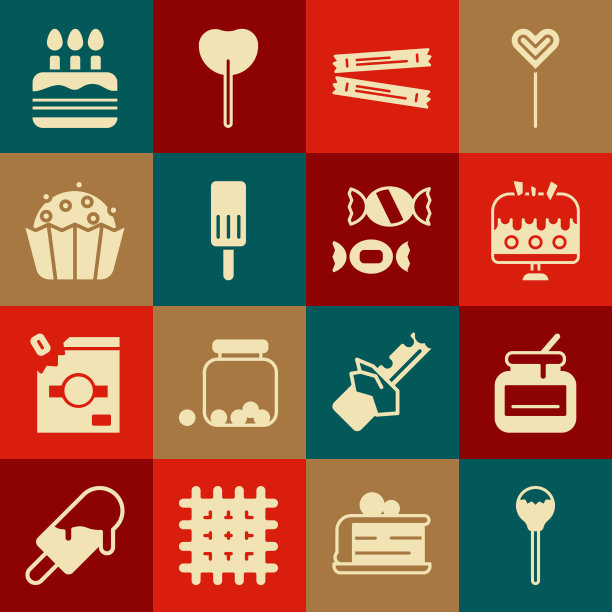 设置棒棒糖罐蜂蜜蛋糕盘糖图片下载