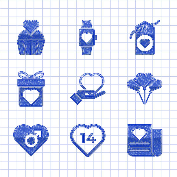 把情人节的心放在信封里图片下载