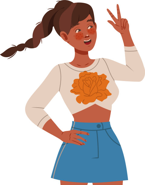 梳着辫子的年轻女子角色在自拍图片下载