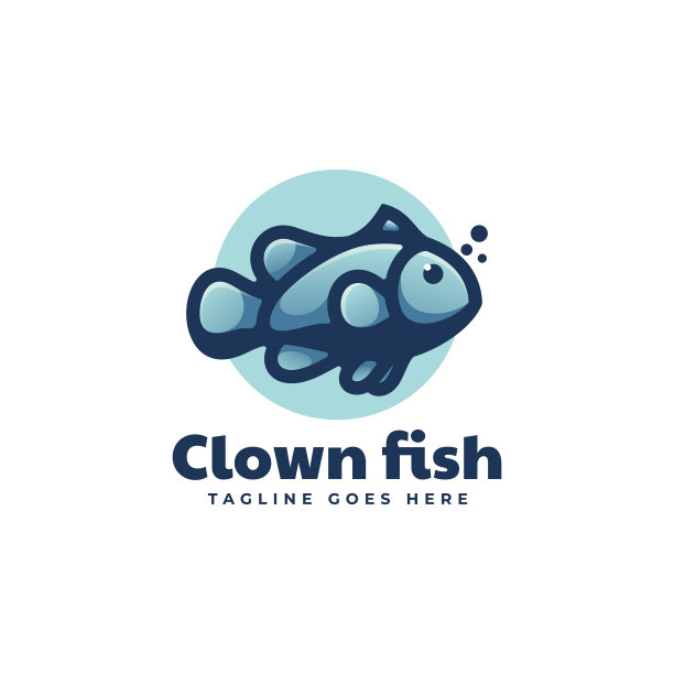 标志小丑鱼简单的吉祥物风格图片下载