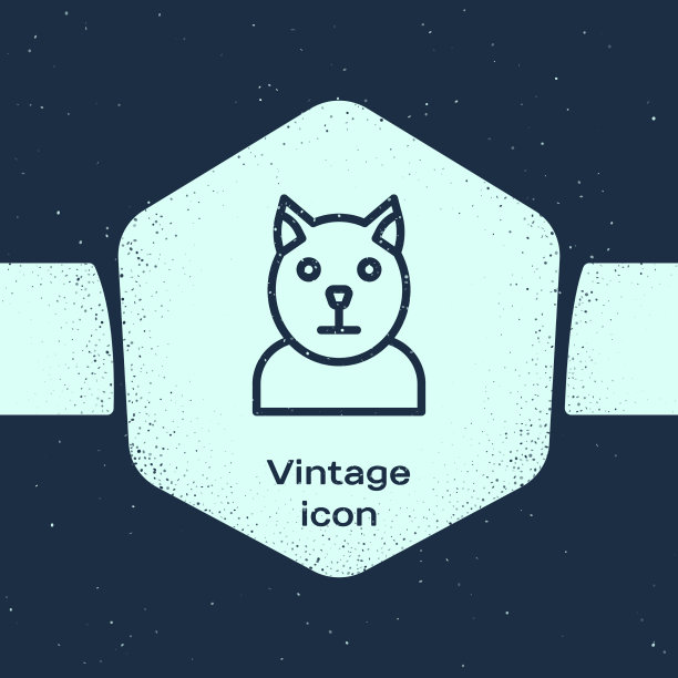 垃圾线猫图标孤立在蓝色背景图片下载