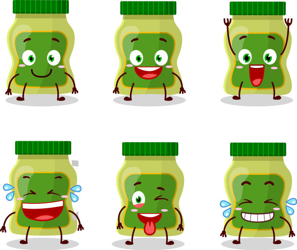 带着微笑的山葵卡通人物图片下载