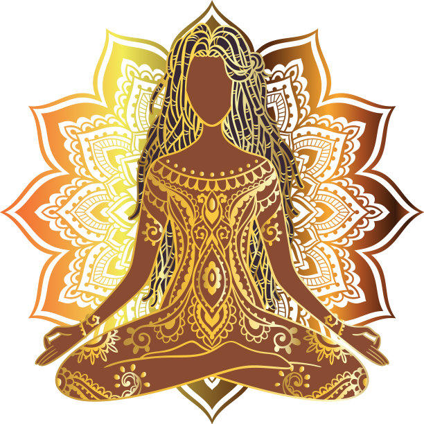 瑜伽女孩非裔美国人做瑜伽图片下载