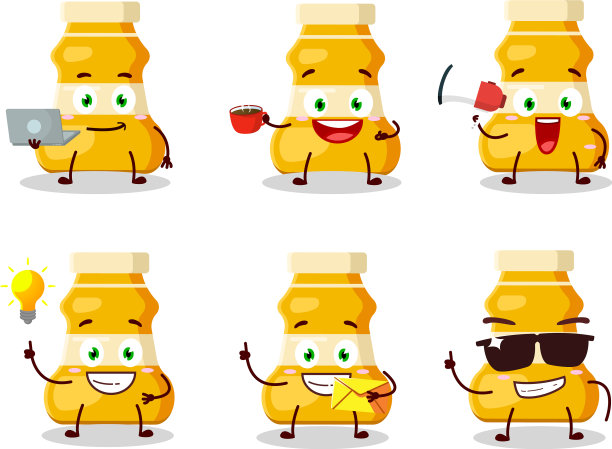 各式各样的咖喱酱卡通人物图片下载