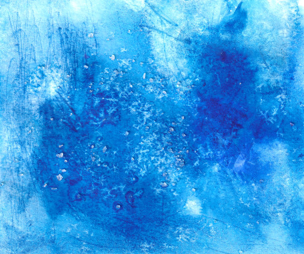 手绘水彩冬季彩色抽象背景。图片下载