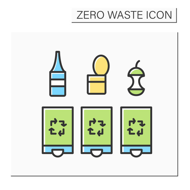 垃圾分类颜色图标图片下载