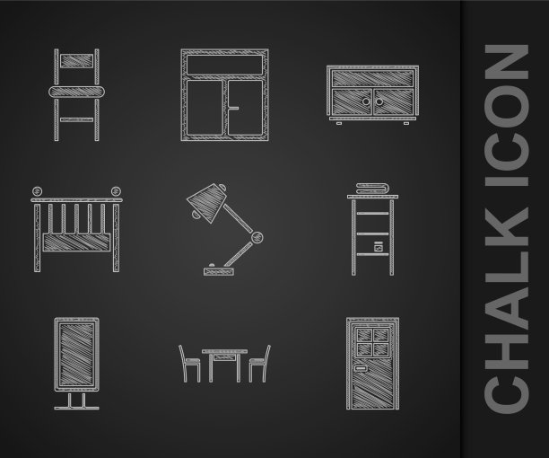 将台灯、木桌、椅子合上图片下载