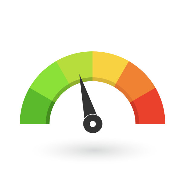 速度表，转速表，指示灯图标。性能测量。白色背景。矢量插图。图片下载