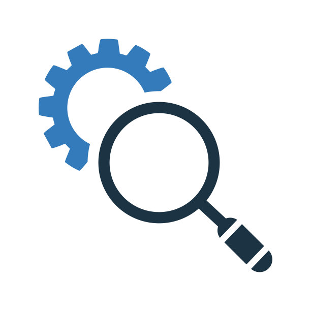 放大镜、优化图标。可编辑的矢量图形。图片下载