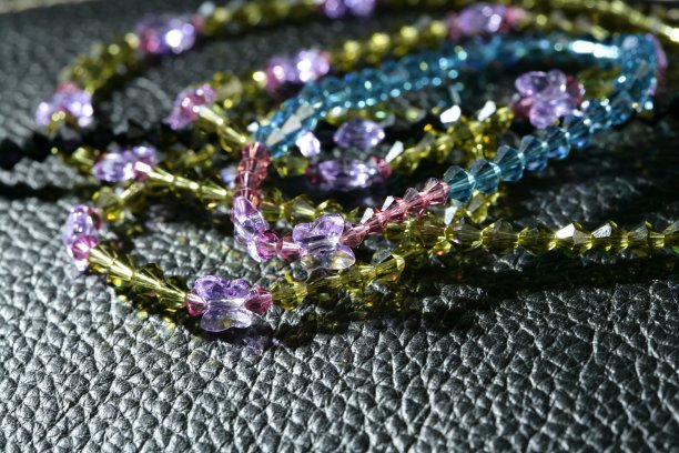 项链黑色黑色皮革背景图片下载