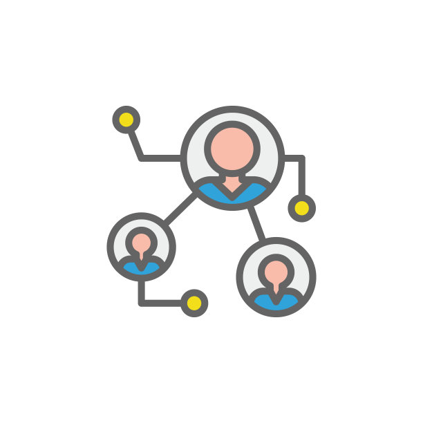 业务连接大纲彩色图标。元素商业插图线条彩色图标。符号和符号可以用于网页，徽标，移动应用程序，UI, UX图片下载