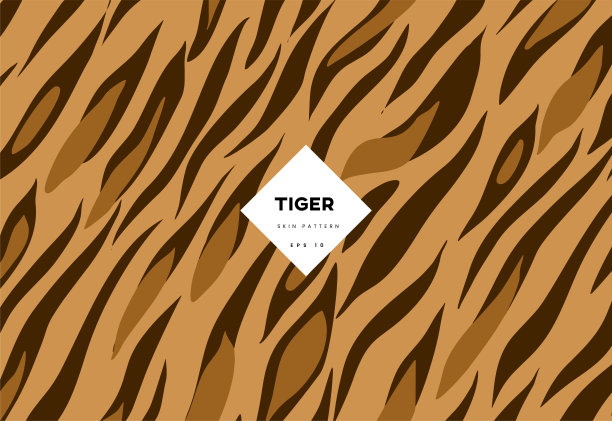 虎皮图案设计。斑点打印矢量插图背景。野生动物毛皮设计插图印刷，网页，家居装饰，时尚，表面，平面设计图片下载