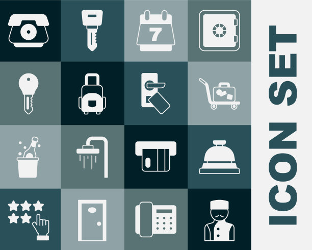 设置礼宾部酒店服务铃车图片下载