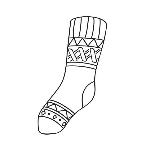 带图案的矢量袜子。图片下载