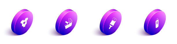 设置等距婴儿衣服，婴儿车，瓶子和图片下载