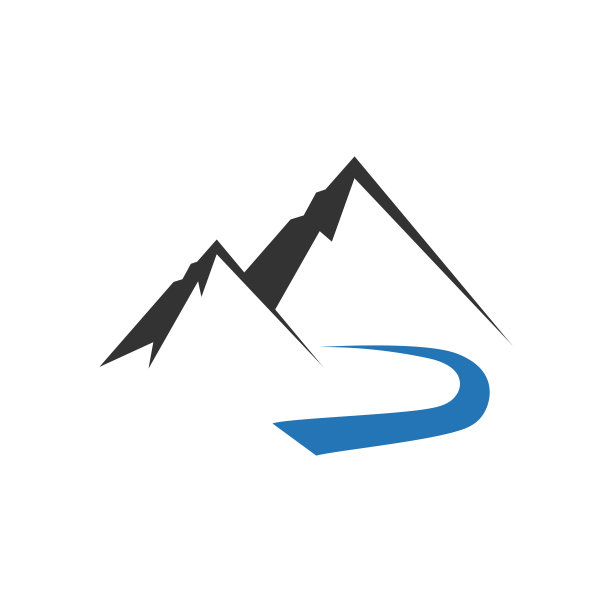 山河图标设计模板插图孤立图片下载