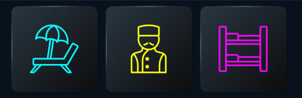 设线太阳床带伞酒店客房和图片下载