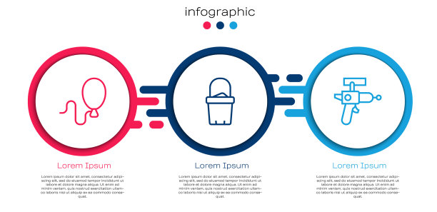 在桶和射线枪中放置线气球和沙图片下载