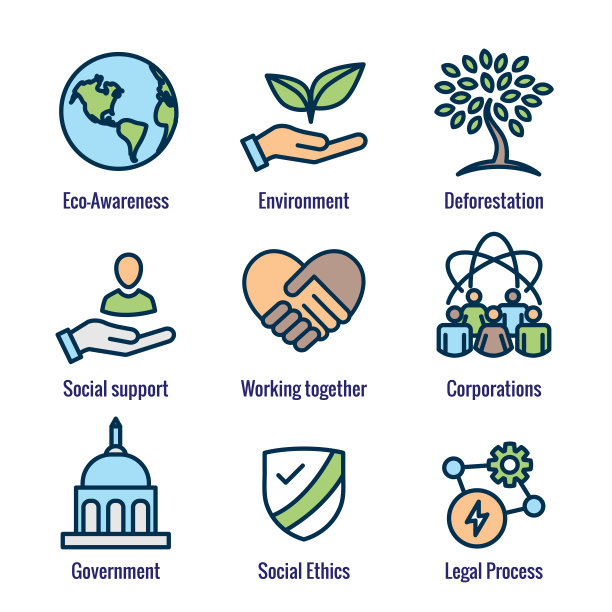 环境或环境和社会政府和治理图标为ESG图片下载