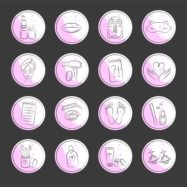 美丽的亮点覆盖背景，简单的矢量图标集图片下载