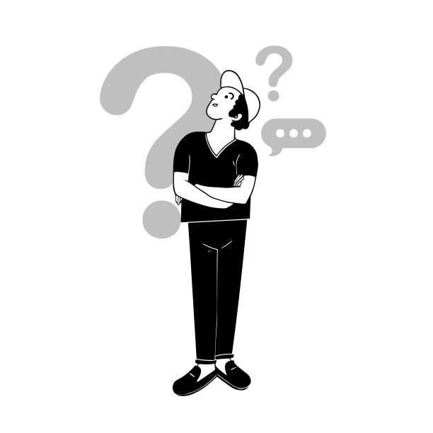 男孩解决问题，思考男人的问题和心理思想泡泡，手绘矢量插图。人类情感的素描符号。图片下载