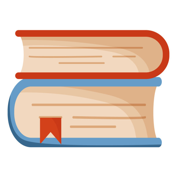 矢量图标的形式是一堆两本书，带有红色书签。矢量插图的书籍孤立在白色的背景。培训主题，秋季主题。书籍矢量插图平面风格图片下载